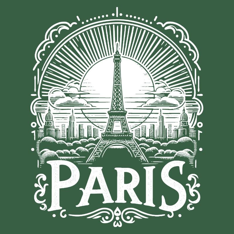 Paris Shirt Design with Eiffel Tower - la tour eiffel