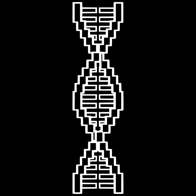 Bloc de pixels en échelle d’ADN