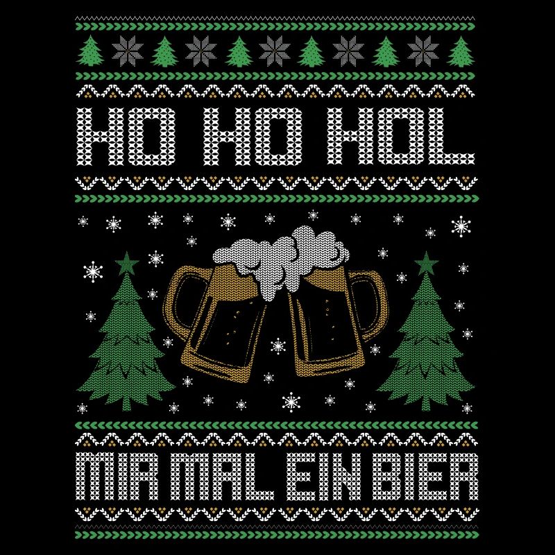 Ho Ho Ho hol mir mal ein Bier ugly Christmas