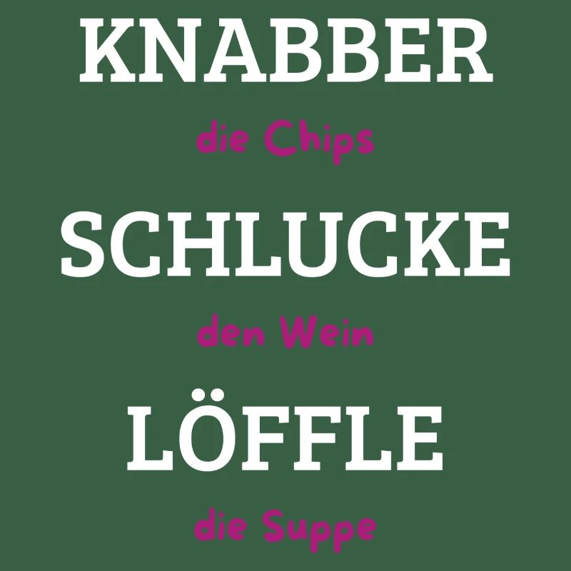 Knabber Chips, Schluck Wein, Löffle Suppe