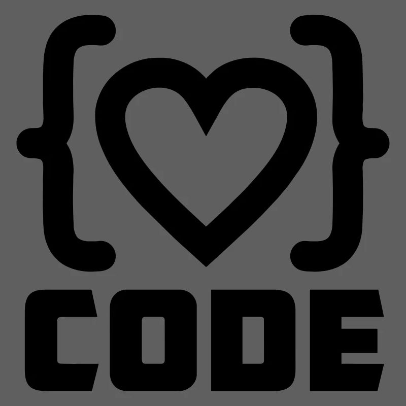 Logo de code de programmeur cardiaque avec texte CODE