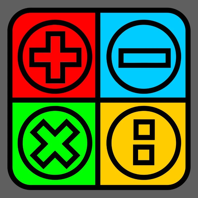 Berechnen Sie das Logo mit vier Emblemen Farbe schwarz umrandet