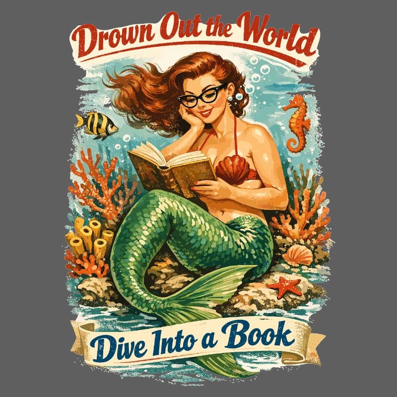 Discover Your Tranquility: Retro Mermaid Reading
