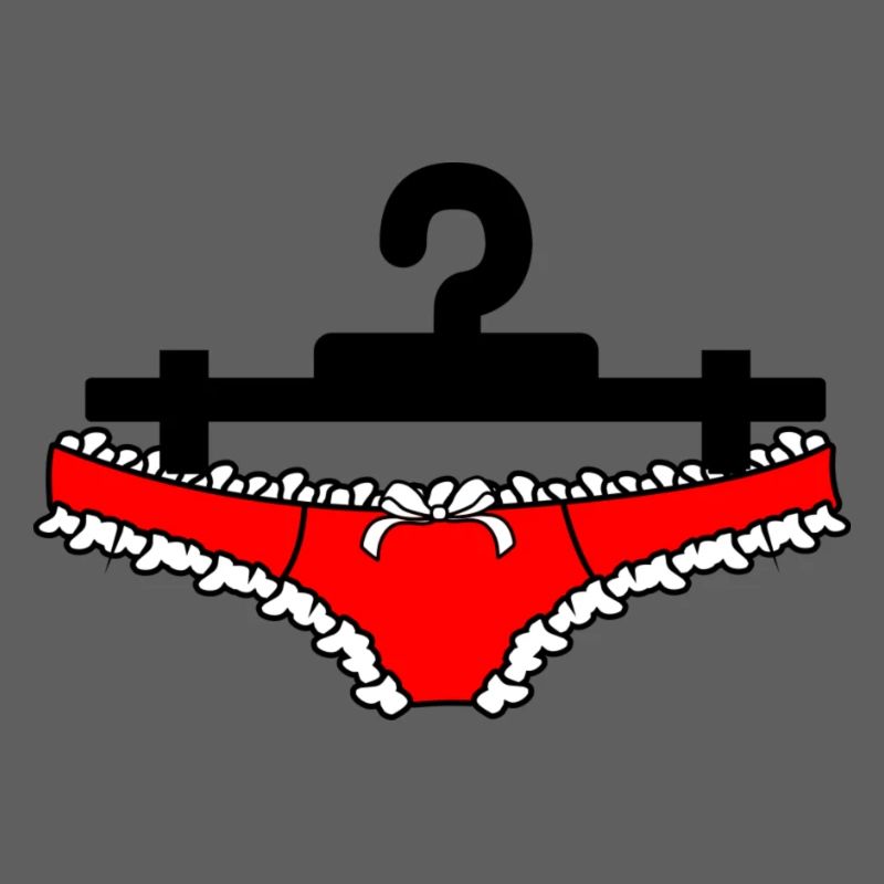 Dessous-Slips oder Damenunterhosen hängen an der Kleidung