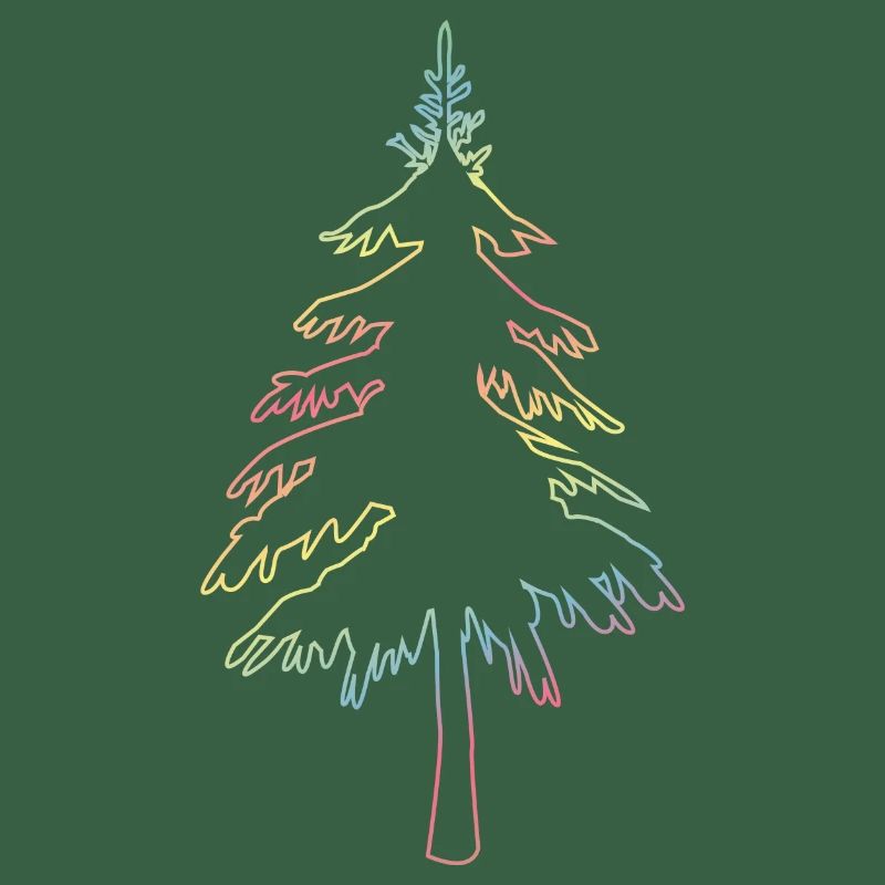 Christbaum, Tannenbaum oder Weihnachtsbaum Umriss