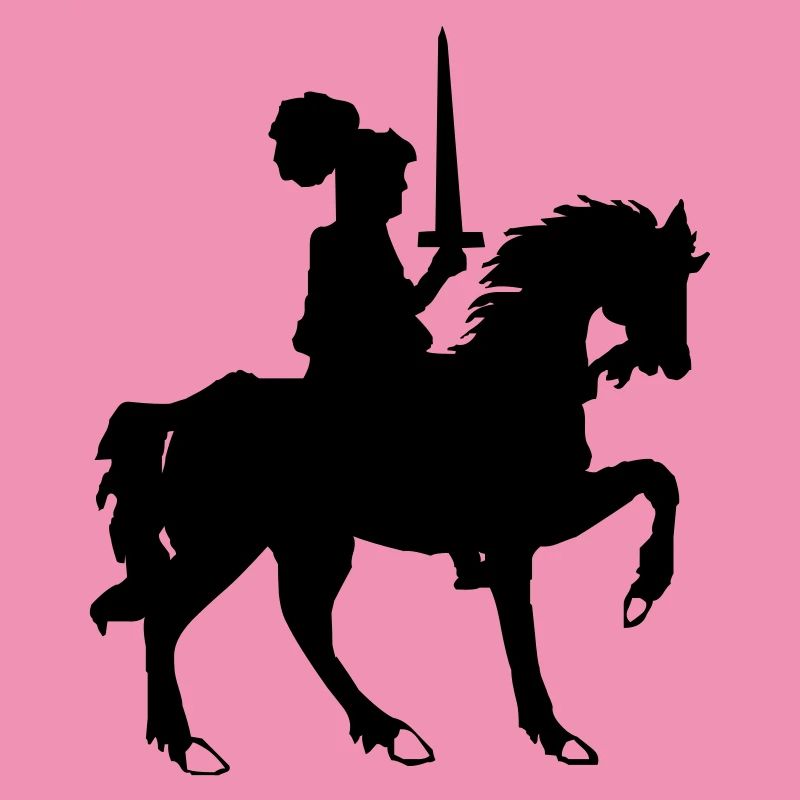 Ritter mit Schwert und Pferd