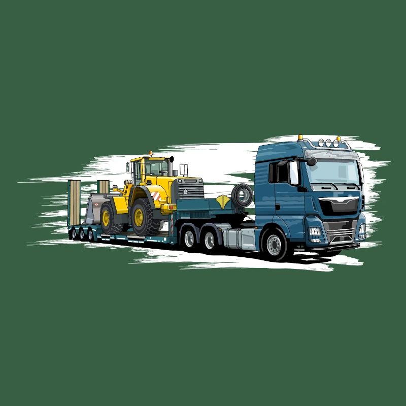 Low-loader with wheel loader