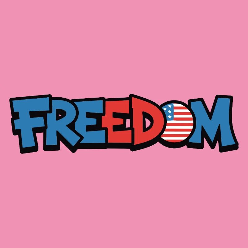 Freedom Typography Statement Design
