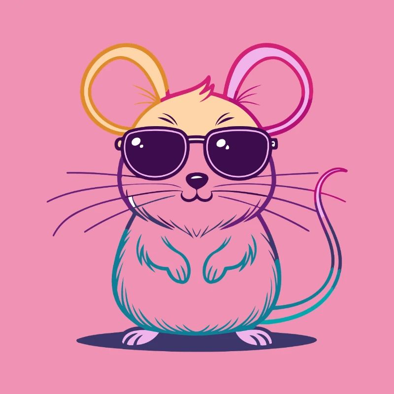 Regenbogen-Maus-Brille