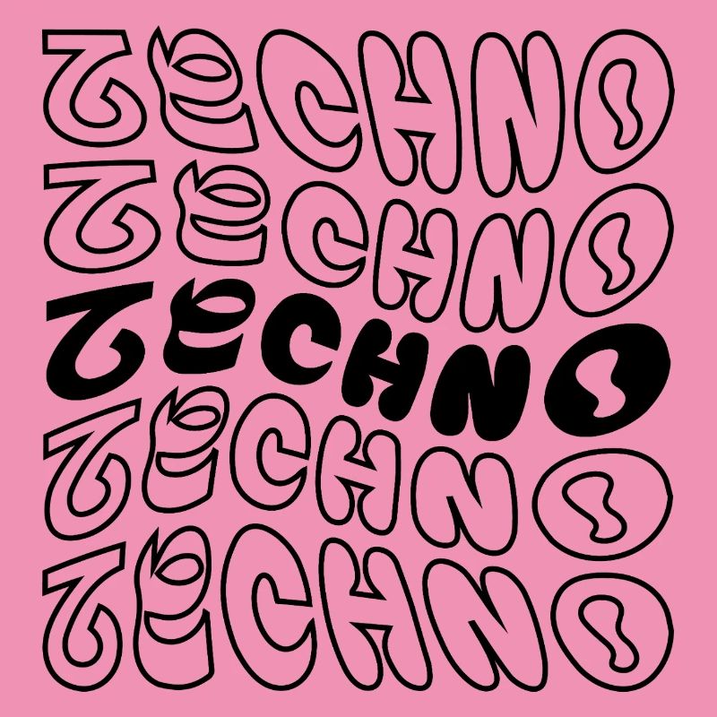 Conception de logo Techno wavy.