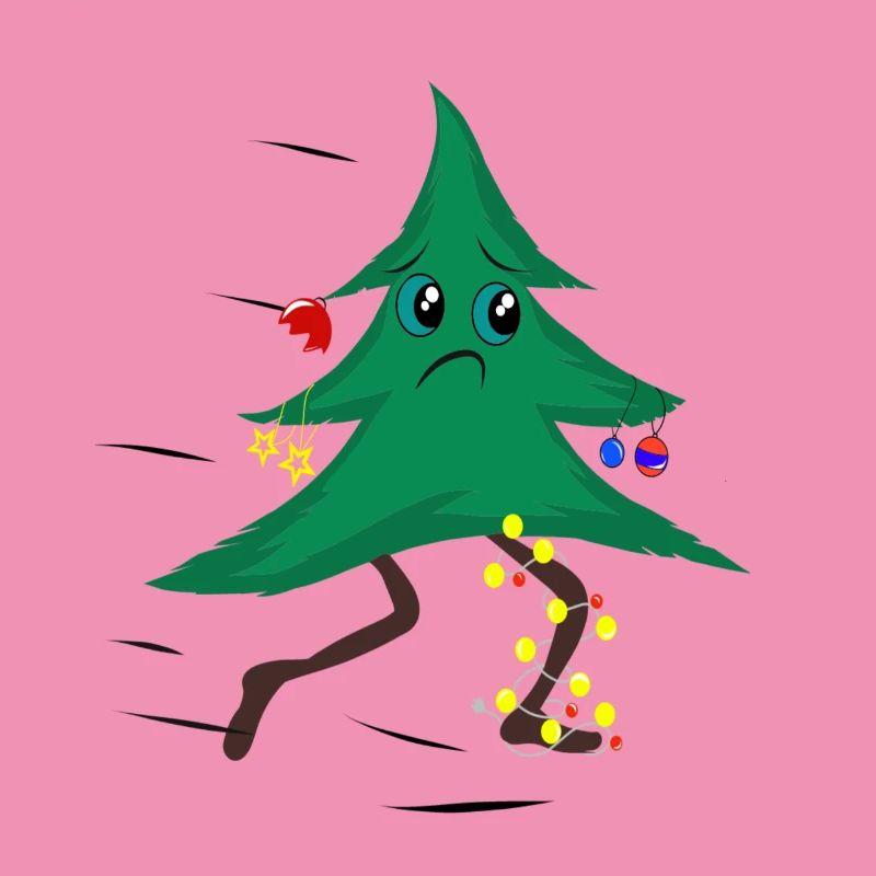 Arbre de Noël en cours d'exécution