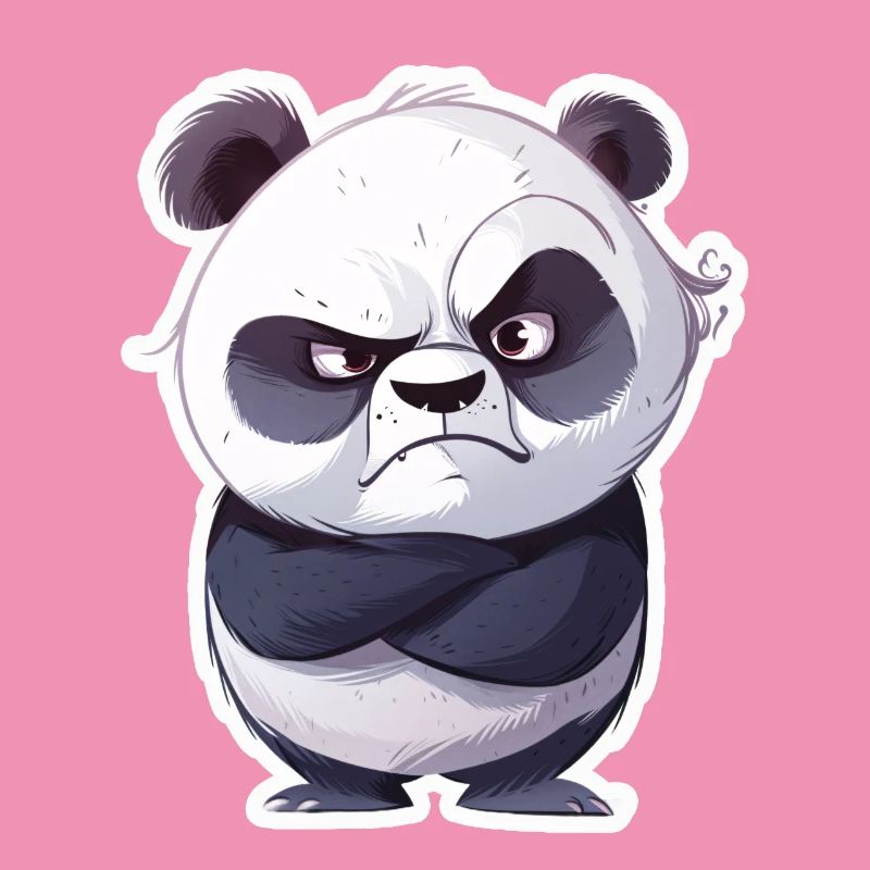 Eingeschnappter Beleidigter Panda