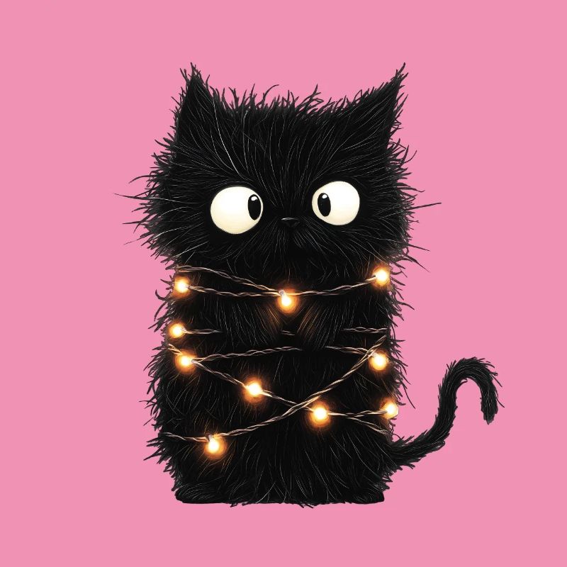 Lustige Lichterkette Katze Weihnachtsbaum Geschenk