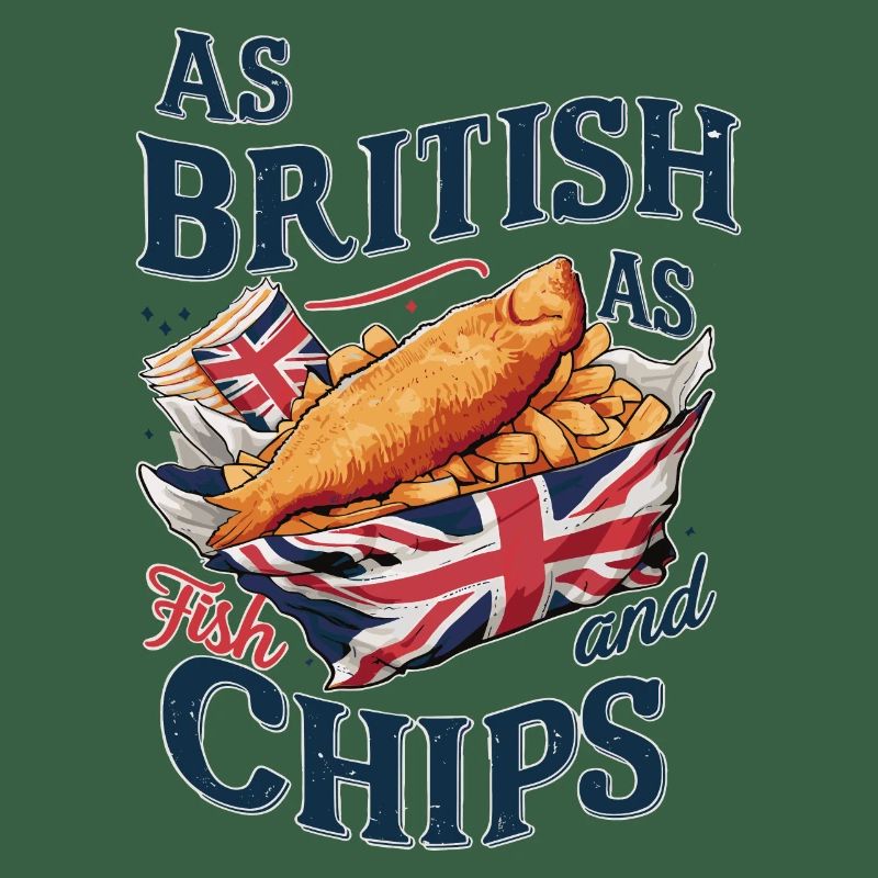 British Pride Fish and Chips Union Jack Design