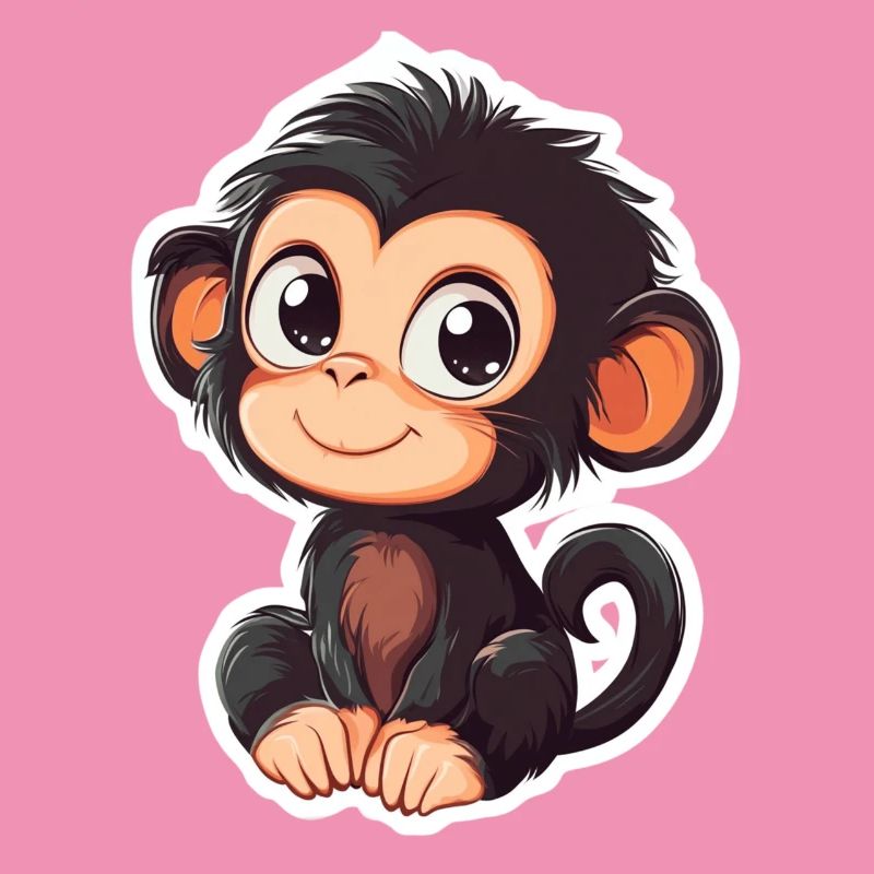 Cute Monkey Cute Monkey Gift for Monkey Fans