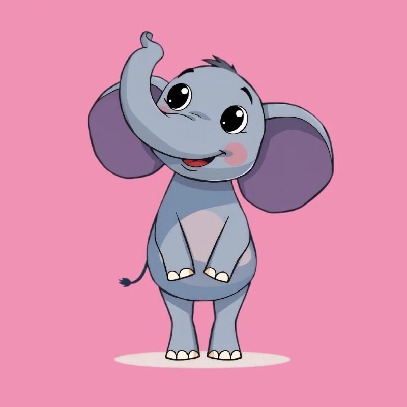 Conception graphique d’éléphant mignon