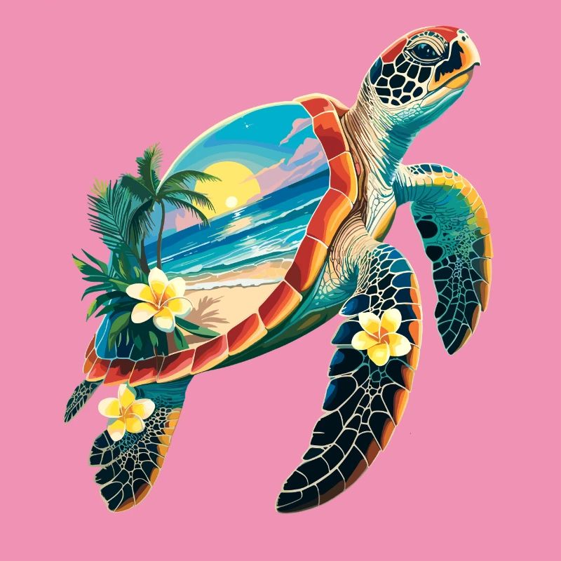 Turtle Waves Surf Turtle Surfer Turtles