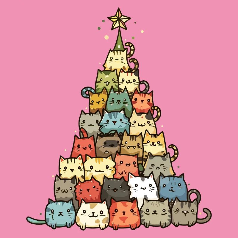 Chat Arbre de Noël