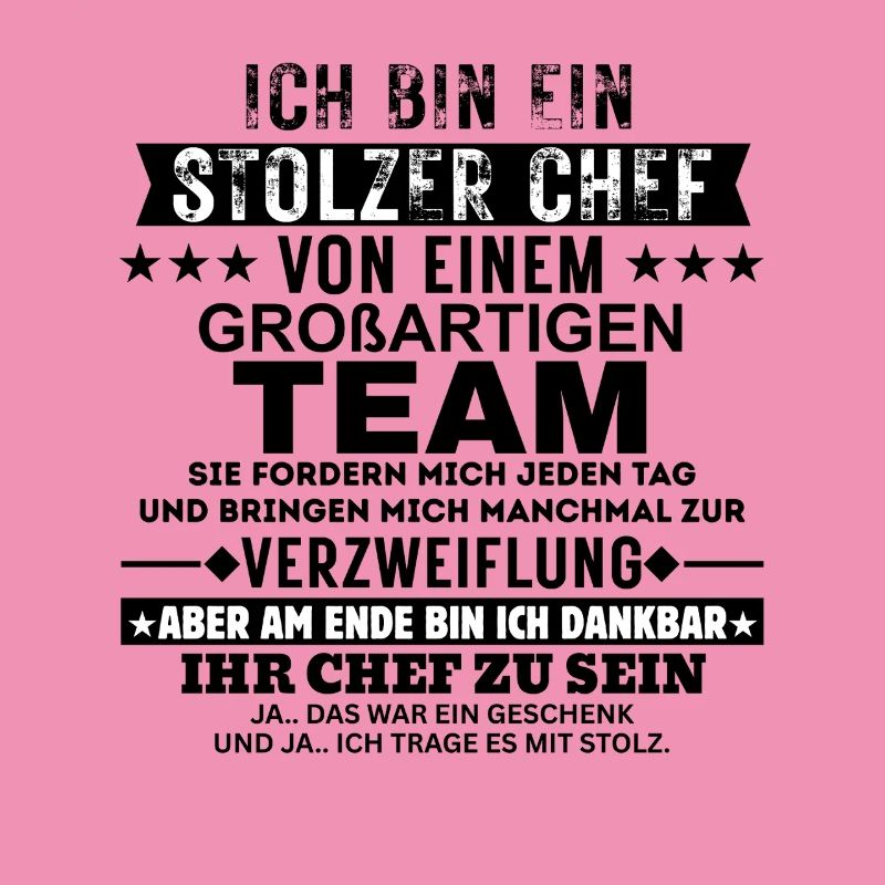 Stolzer Chef von einem großartigen Team Geschenk