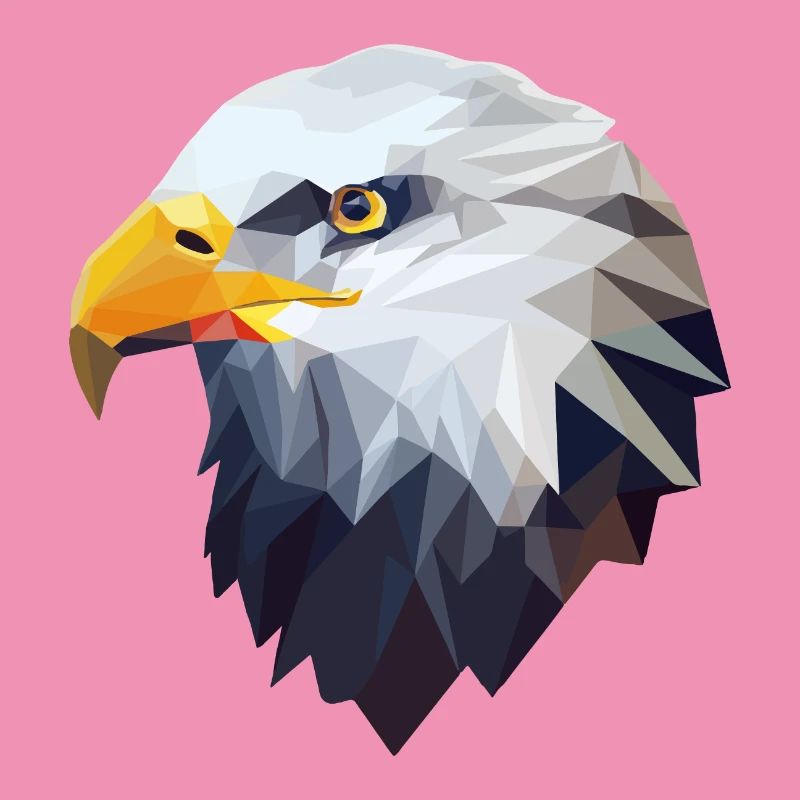 Stylized, geometric eagle
