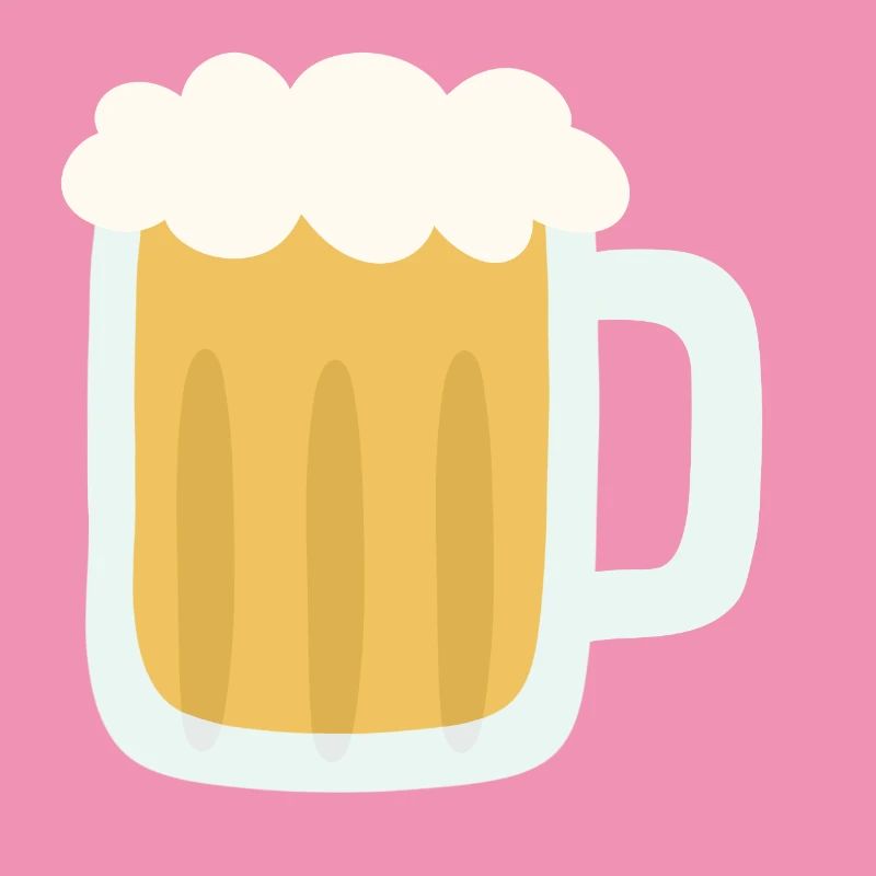 Illustration de chope de bière mousseuse