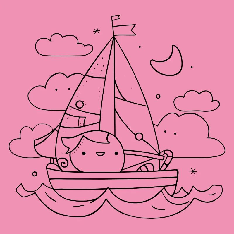 Look de dessin animé de voile