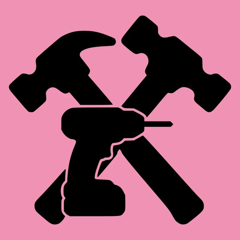 Marteaux à outils, silhouette de perceuse