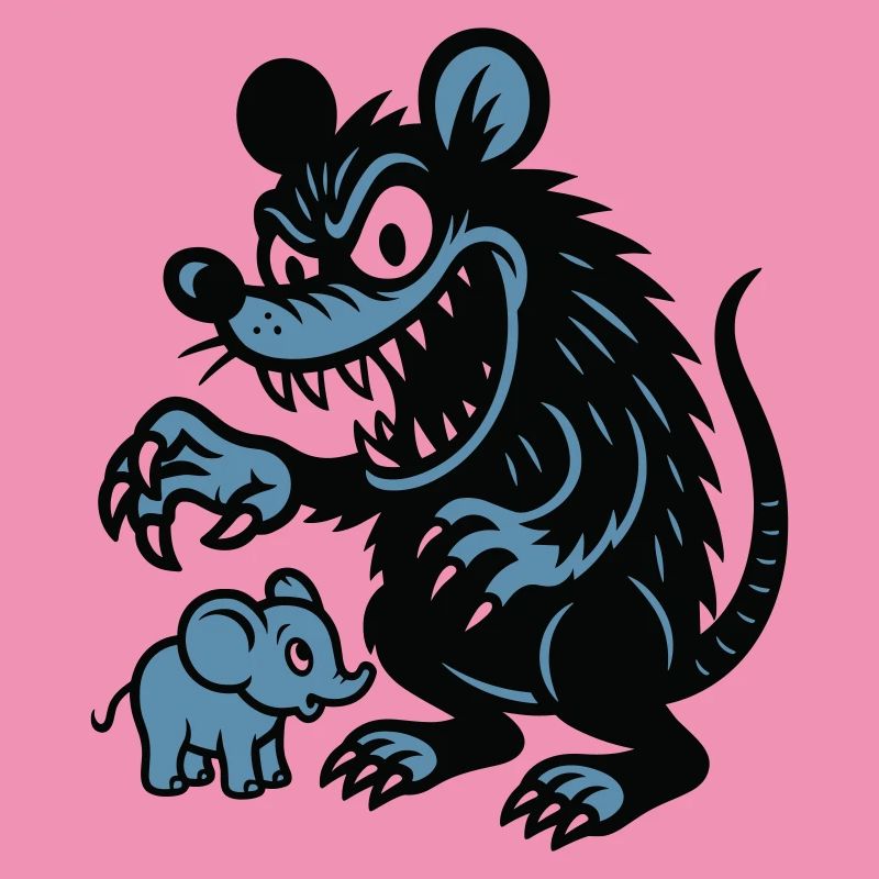 Rat géant et petit éléphant