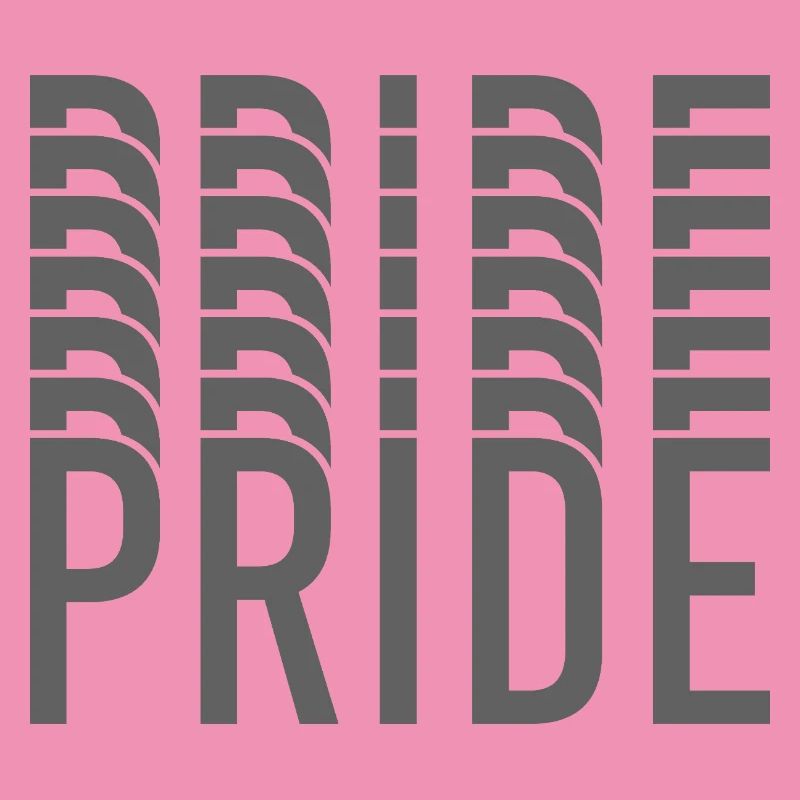 Pride-Monogramm in Grautönen