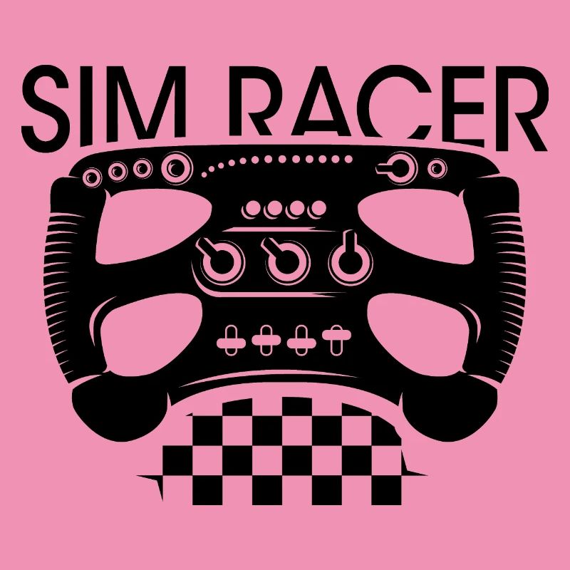 Volant Simracer drapeau à damier jeu formule de course