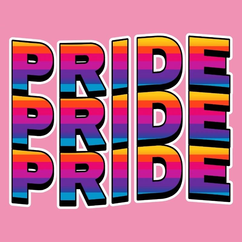 Pride Regenbogen Schriftzug
