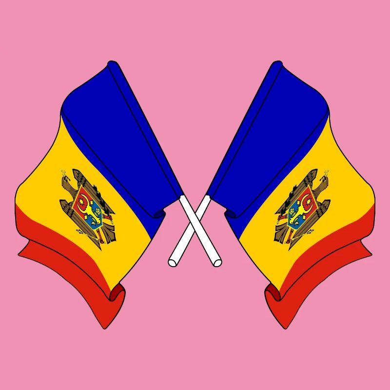 Two flags Moldova
