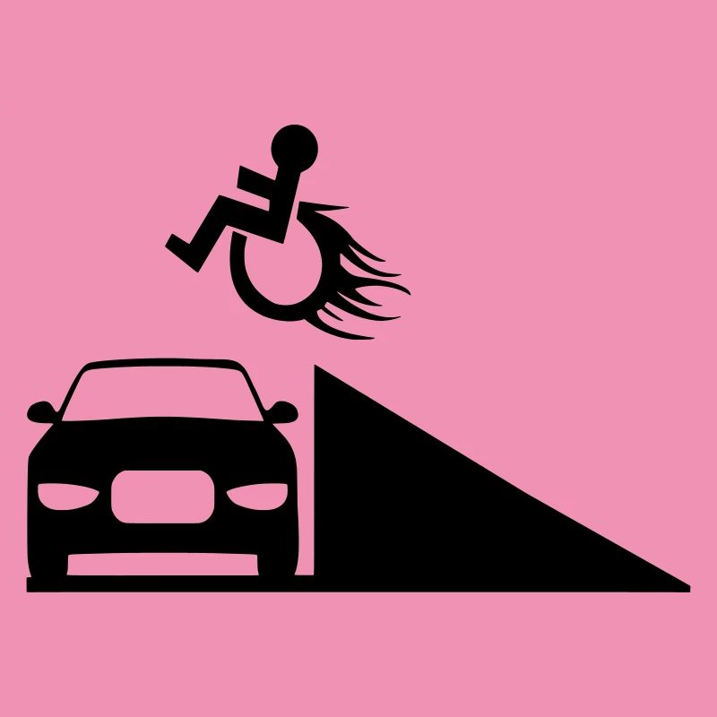 Rollstuhlfahrer springt über eine Rampe #