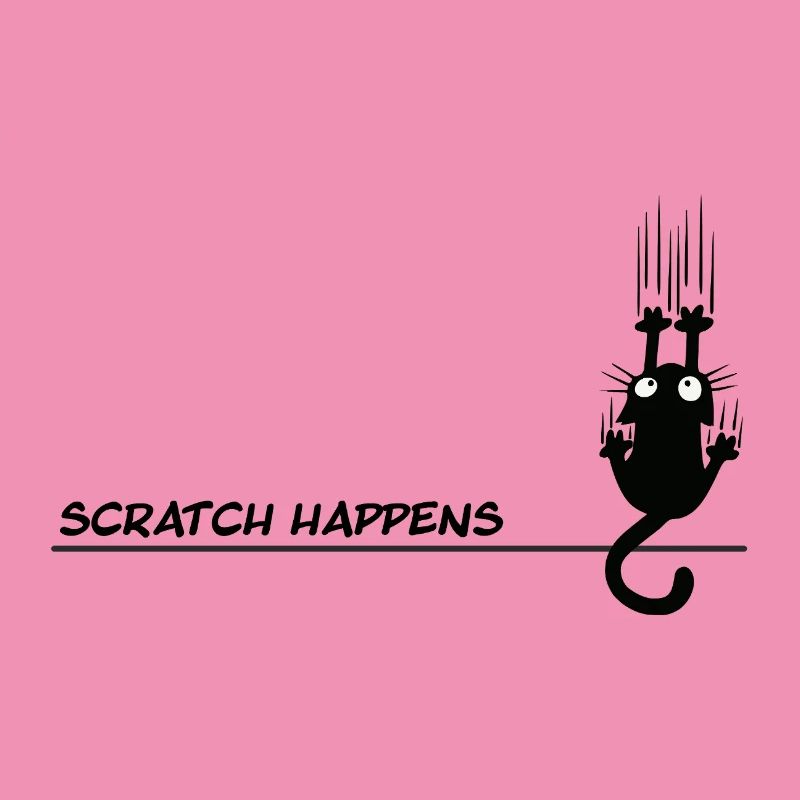 Scratch Happens - Jeu de mots amusant pour chat
