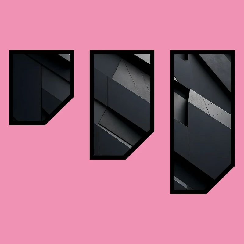 Geometric Dark Facade Pattern