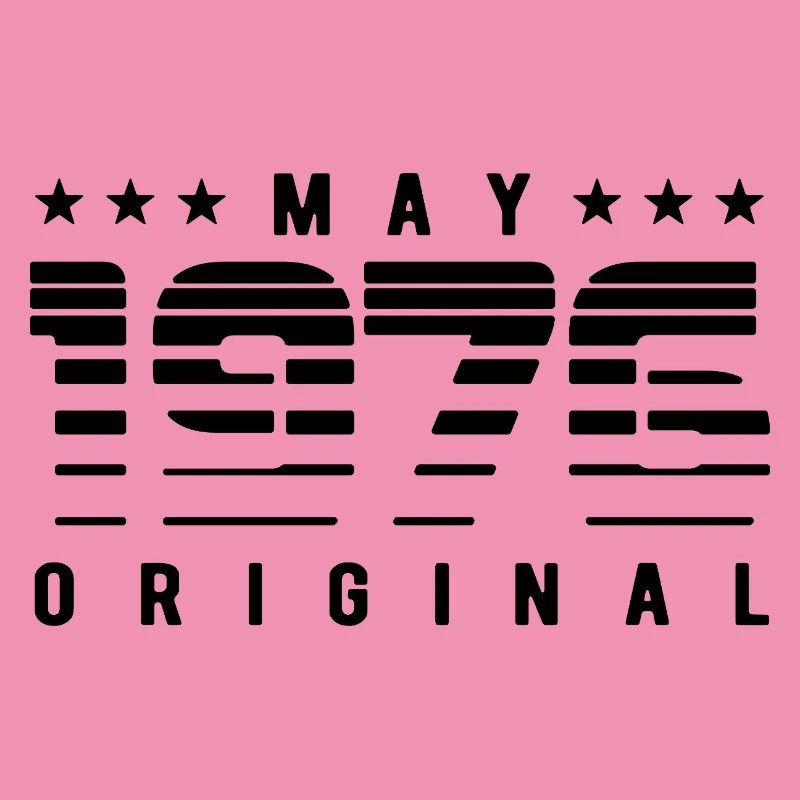 May 1976 Original Striped Vintage Geburtstag