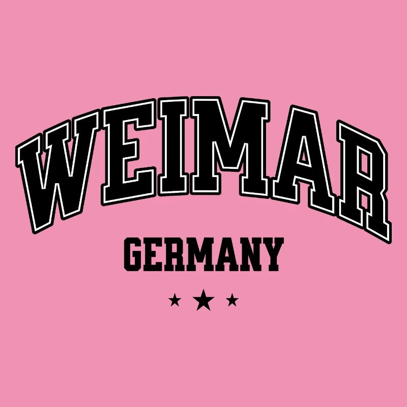 Conception de lettrage de l'université de Weimar