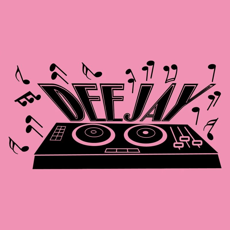 Deejay avec platine et tons
