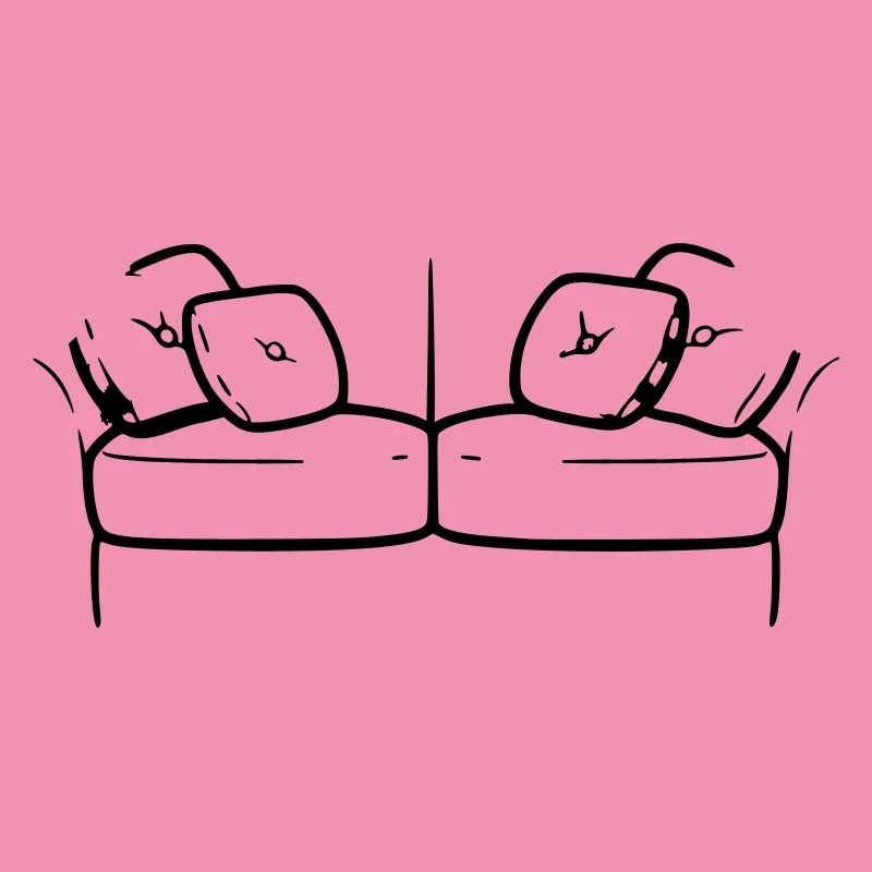 Sofa Couch Silhouette Chill Vector