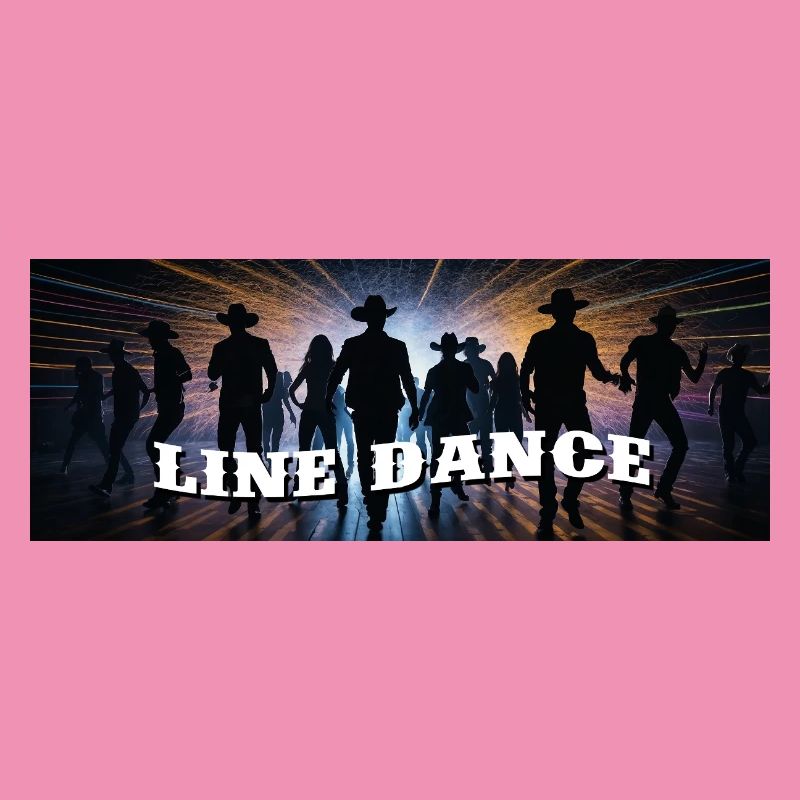 Line dance group dancing