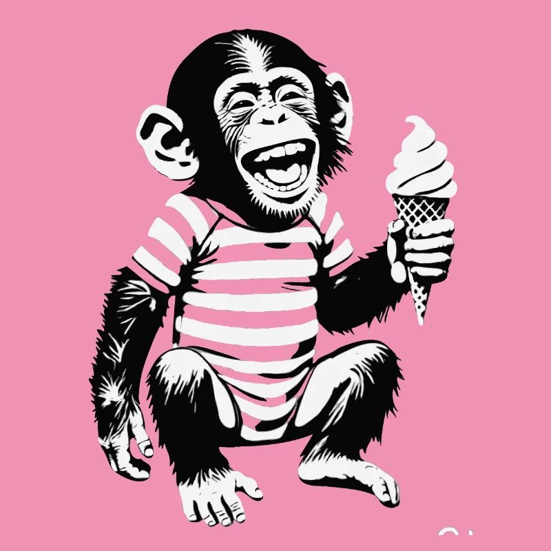 Verspielter Affe mit Eiscreme-Design