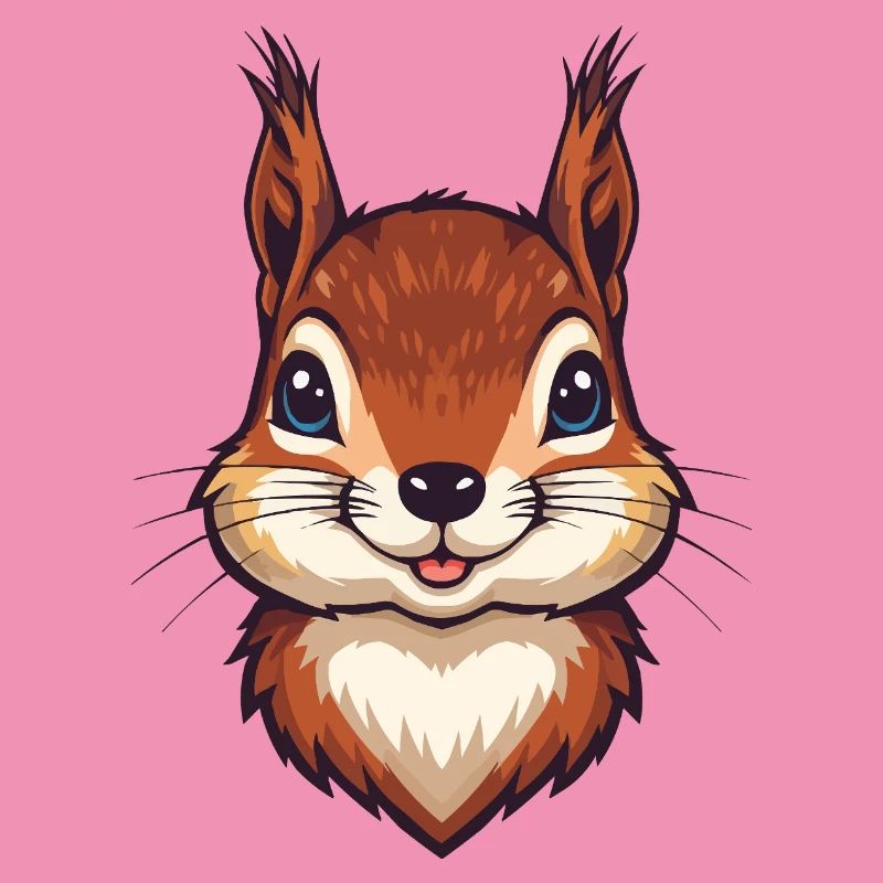Süßer Eichhörnchen Kopf