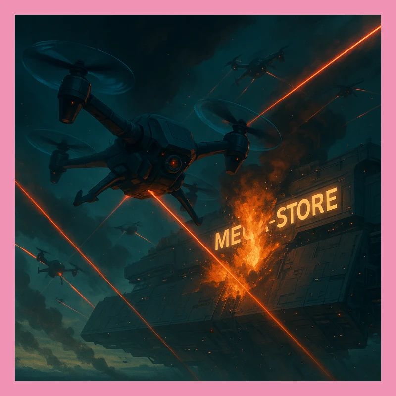 Futuristisches Angriffsbild eines Luftwaffenstützpunkts