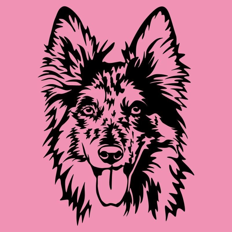 Tiger (old German herding dog) head