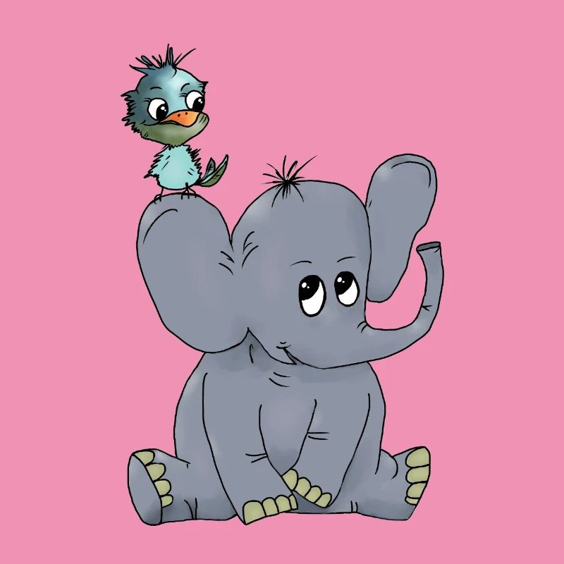 Elefant_mit_Vogel