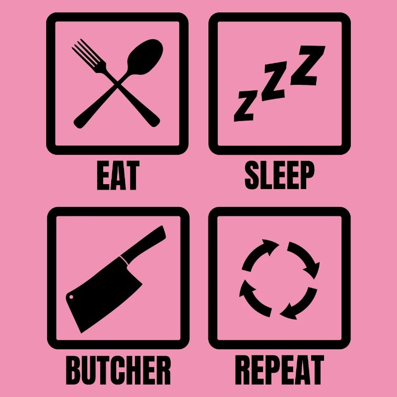 Routine quotidienne du boucher