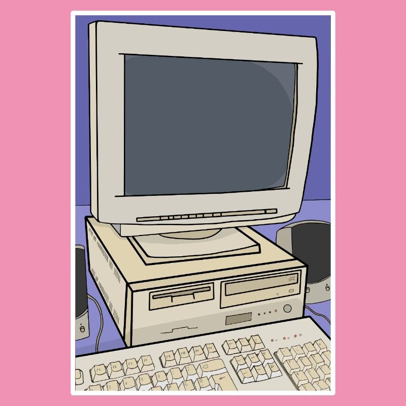 Retro Computer Desktop Setup