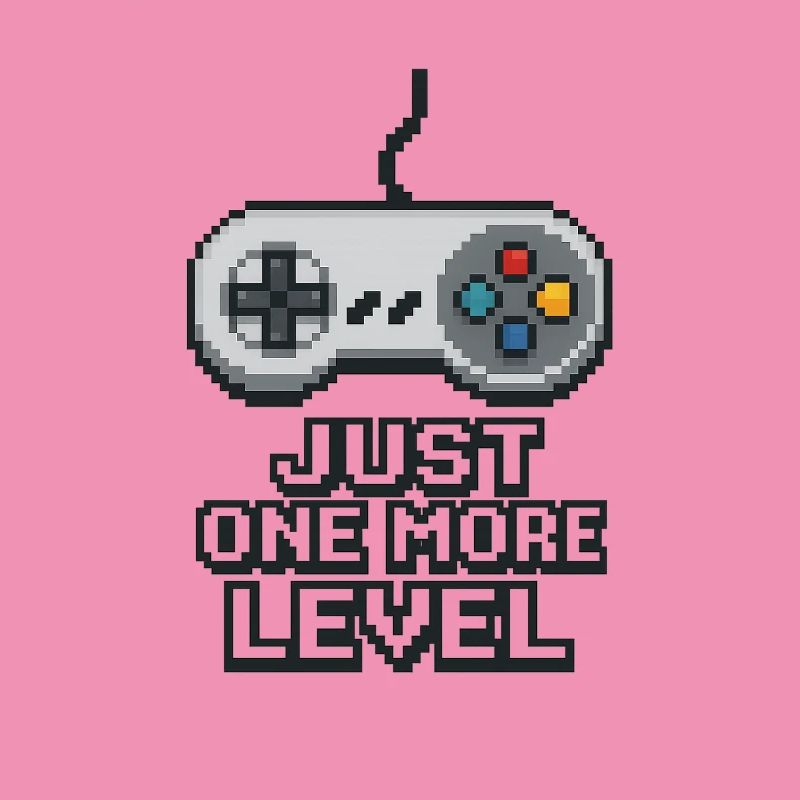 Pixel Neon Game Controller Design