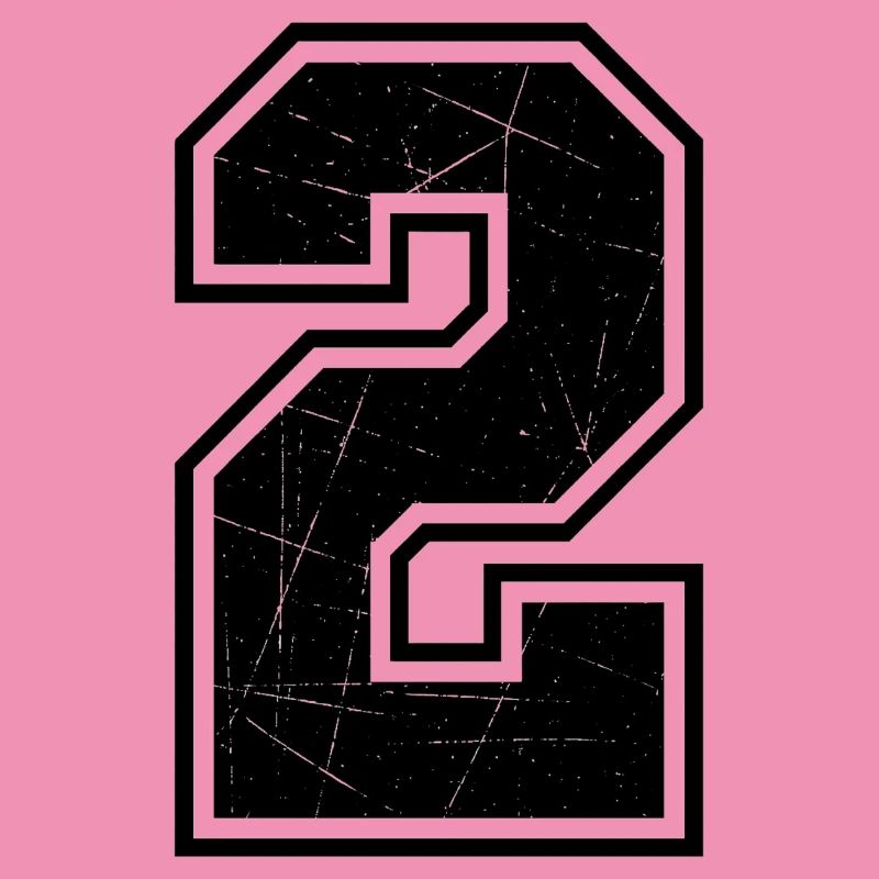 Number Two Outline Scratch Texture