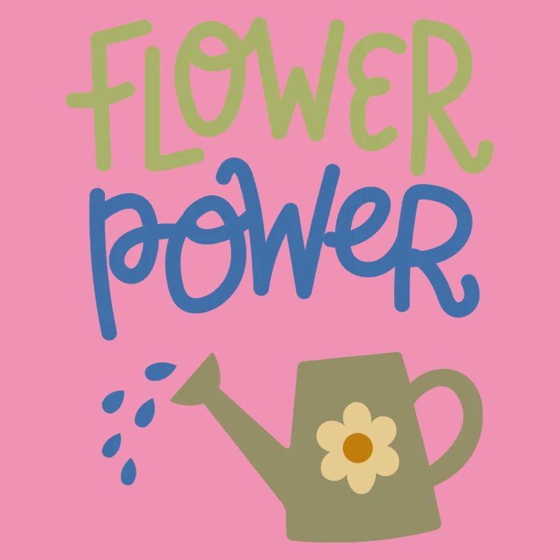 Conception d’arrosoirs de jardinage mignons Flower Power